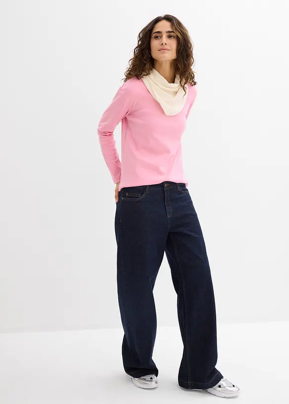 Maglia a maniche lunghe in puro cotone biologico pesante, bonprix