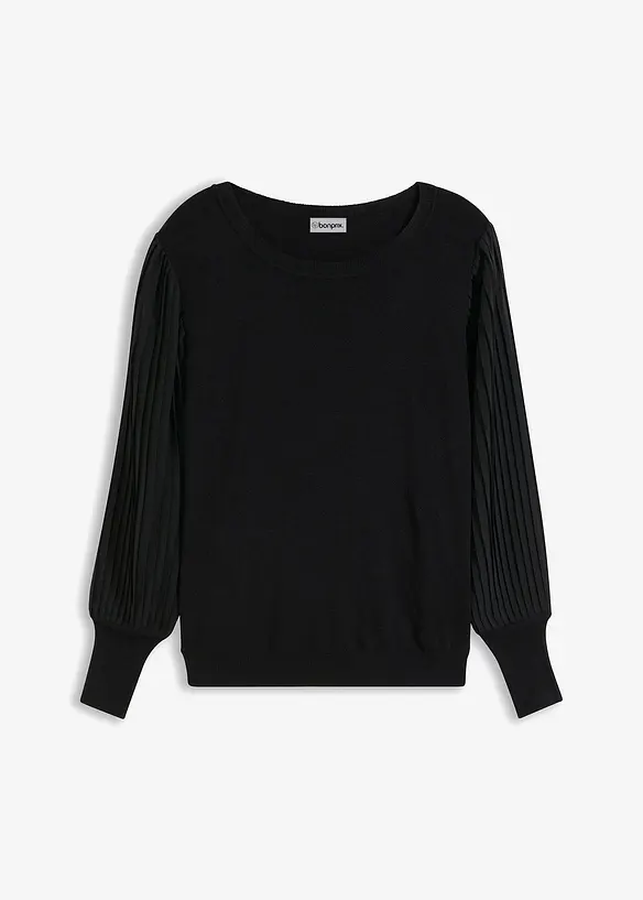 Maglione in filato fine di misto viscosa morbido, bonprix