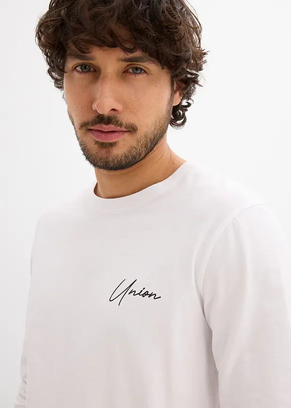 Maglia elasticizzata a maniche lunghe, slim fit, bonprix