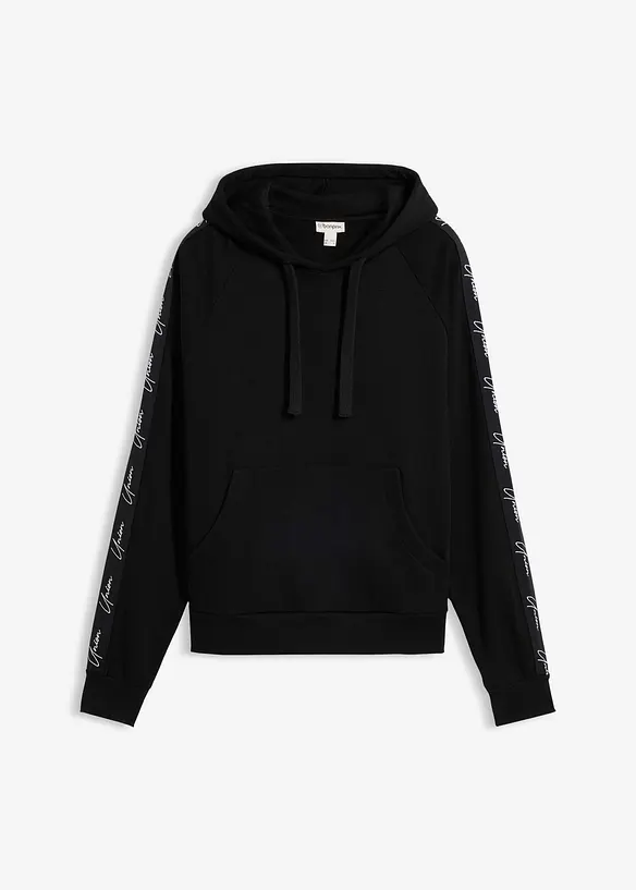 Felpa con cappuccio in puro cotone biologico, loose fit, bonprix