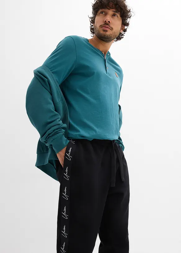 Pantaloni da jogging in puro cotone biologico, loose fit, bonprix