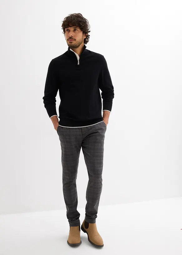 Maglione con mezza zip, bonprix