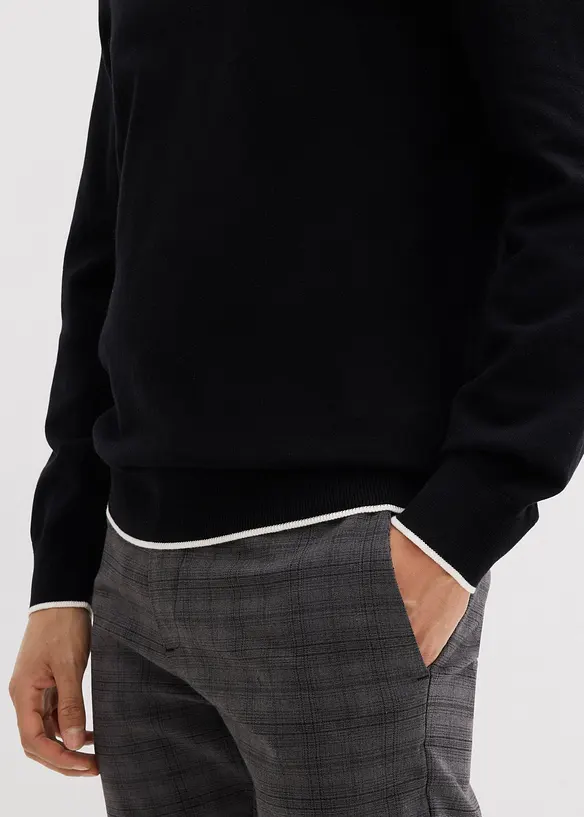 Maglione con mezza zip, bonprix