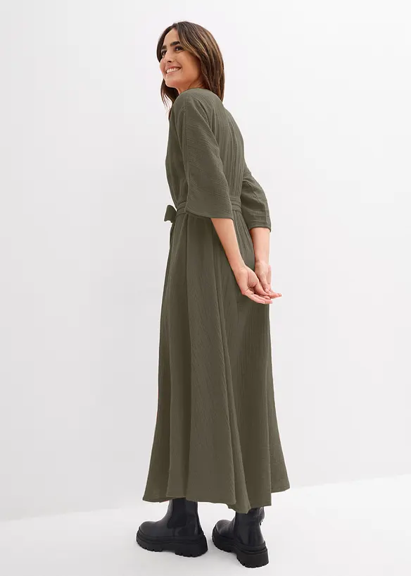 Abito midi in cotone morbido, bonprix