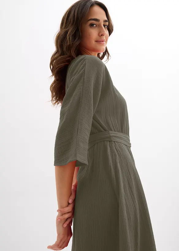 Abito midi in cotone morbido, bonprix