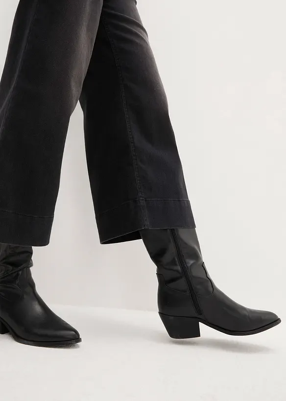 Jeans culotte cropped elasticizzati ultra morbidi, bonprix