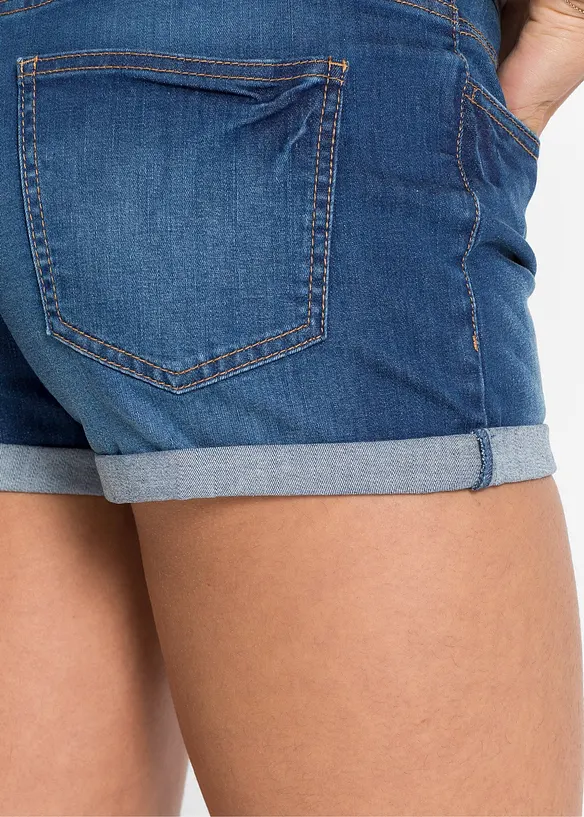 Shorts di jeans, vita media, bonprix