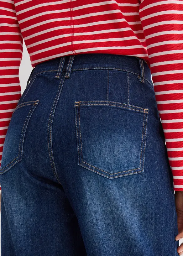 Jeans wide leg, vita alta, bonprix