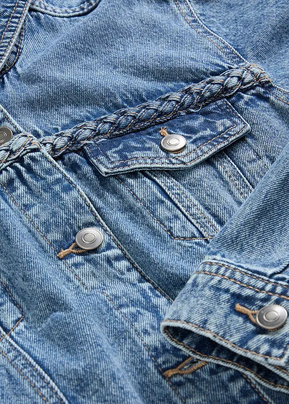 Giacca di jeans con dettaglio intrecciato, bonprix