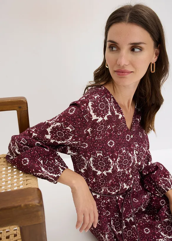 Abito midi in misto viscosa morbido, bonprix