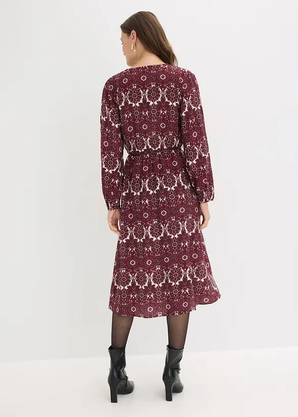 Abito midi in misto viscosa morbido, bonprix