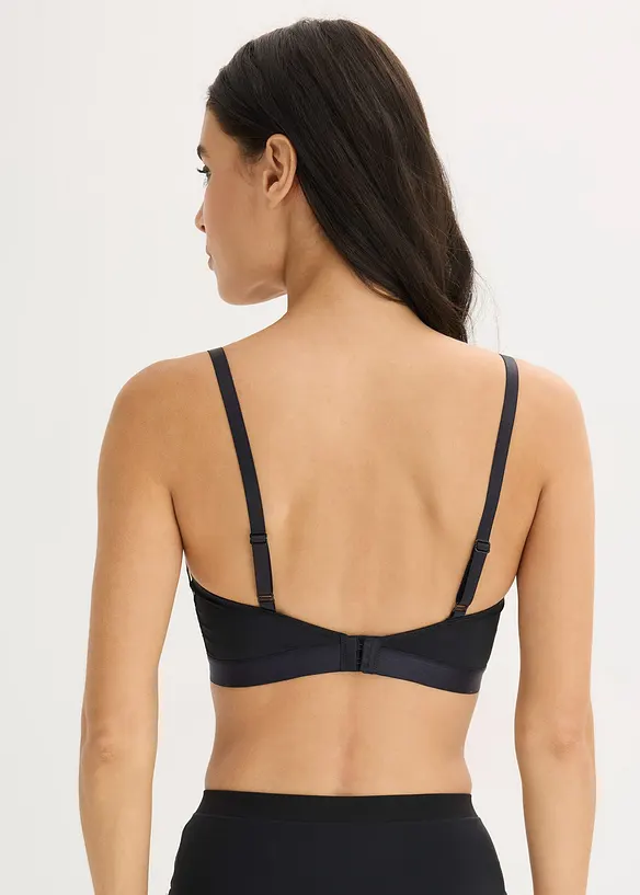 Bralette senza ferretto con inserti trasparenti, bonprix