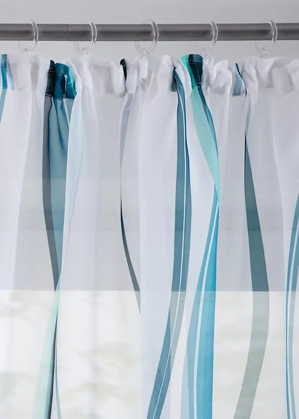 Tenda trasparente con fantasia ondulata (pacco da 1), bonprix