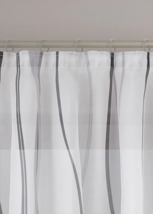 Tenda trasparente con fantasia ondulata (pacco da 1), bonprix