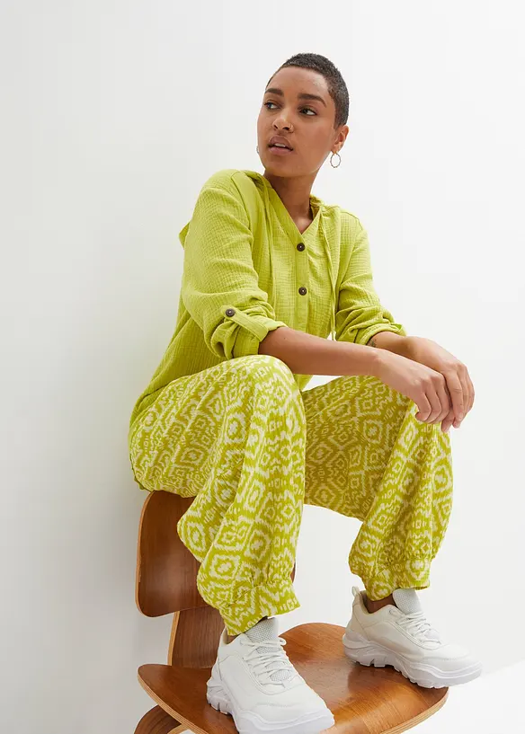 Blusa in mussola vaporosa, bonprix