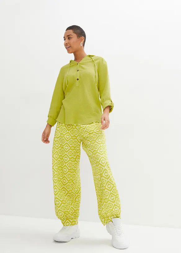 Blusa in mussola vaporosa, bonprix