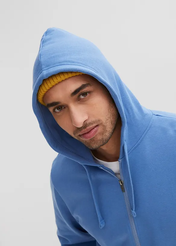Felpa con zip e cappuccio regular fit, bonprix