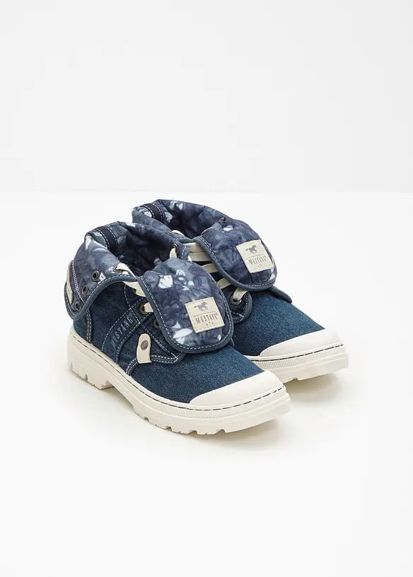 Sneaker alte Mustang in tela di cotone, Mustang