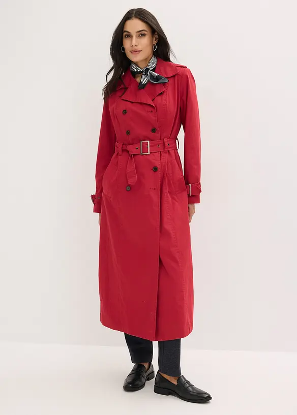 Trench lungo con cintura, bonprix