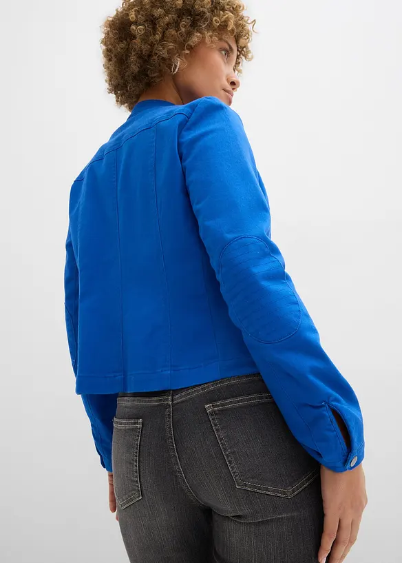 Giacca in twill di cotone con inserti laterali elasticizzati, bonprix