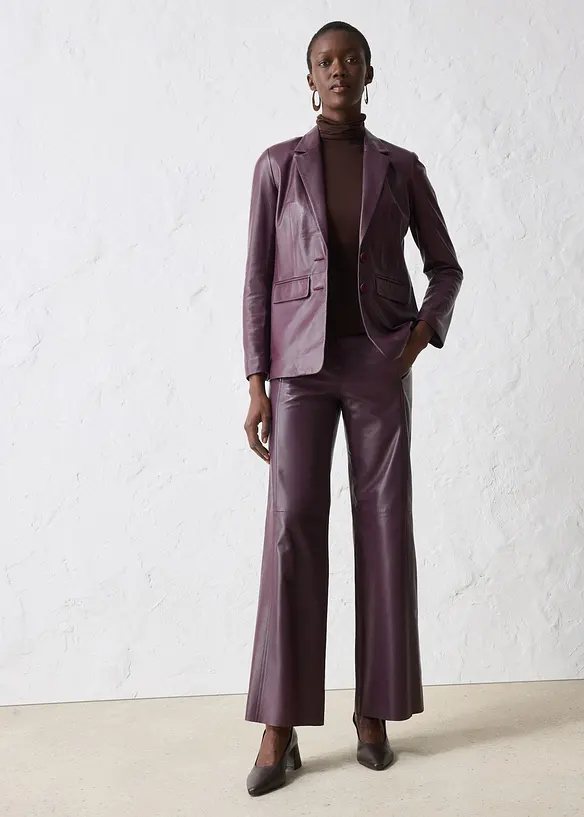 Blazer in nappa d'agnello, bonprix