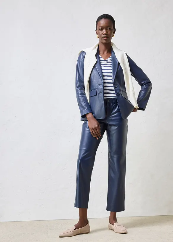 Blazer in nappa d'agnello, bonprix