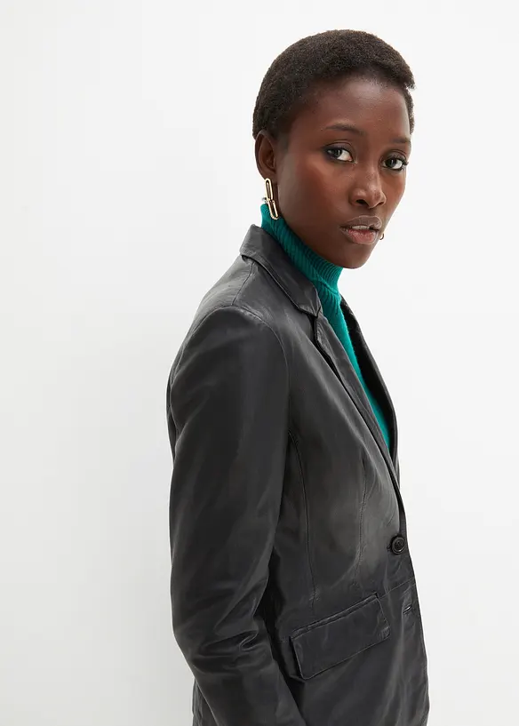 Blazer in nappa d'agnello, bonprix