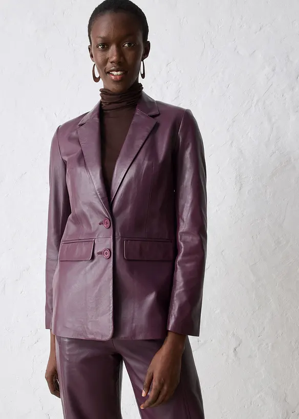 Blazer in nappa d'agnello, bonprix