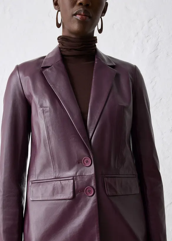 Blazer in nappa d'agnello, bonprix