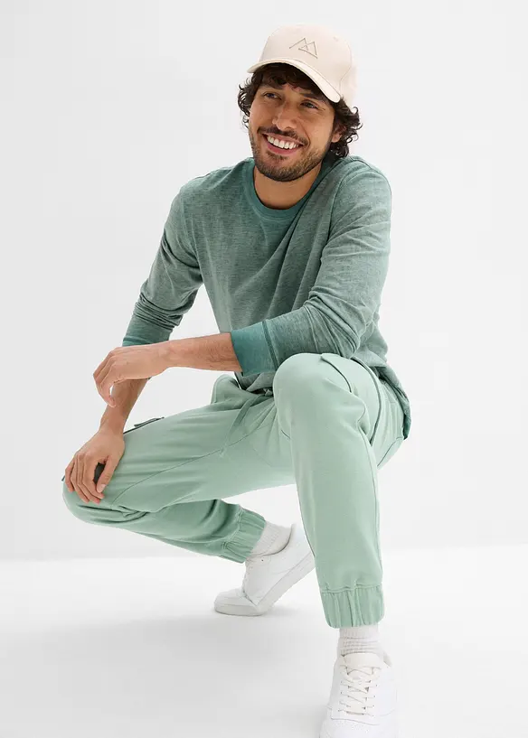 Pantaloni da jogging con tasche cargo, loose fit, bonprix