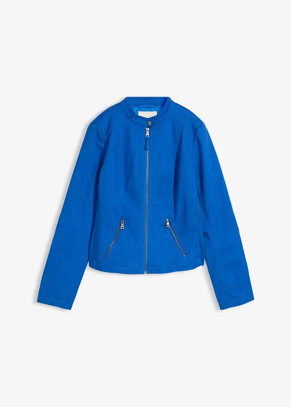 Giacca in twill di cotone con inserti laterali elasticizzati, bonprix