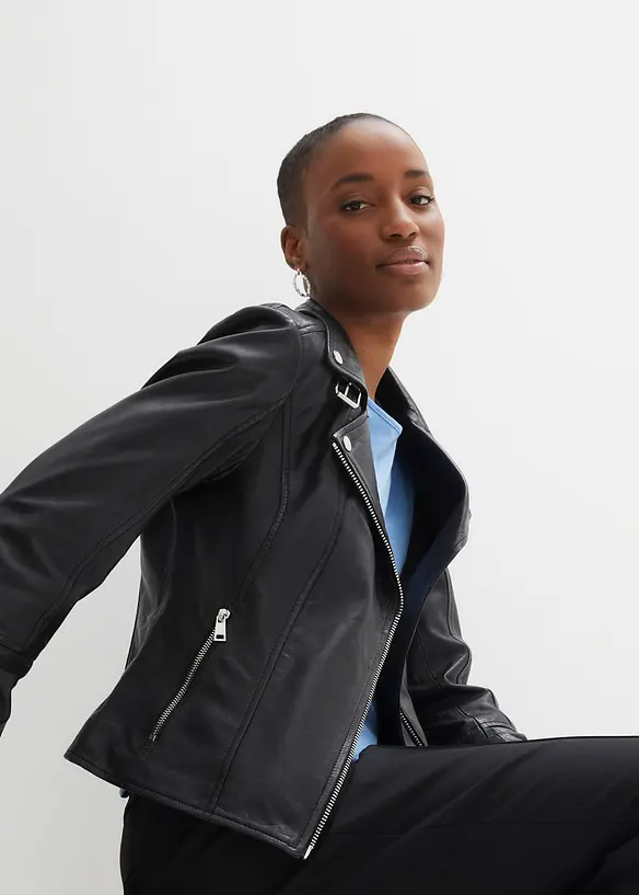 Giacca biker in nappa, bonprix