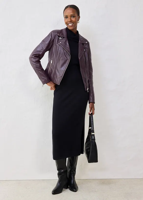 Giacca biker in nappa, bonprix