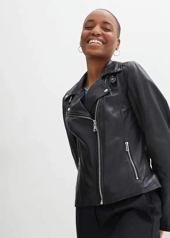 Giacca biker in nappa, bonprix