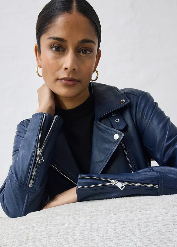 Giacca biker in nappa, bonprix