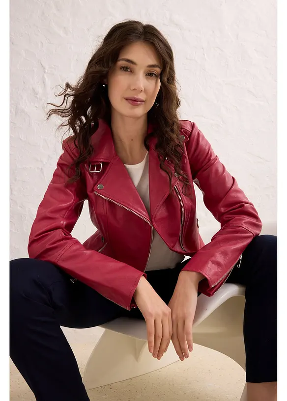 Giacca biker in nappa, bonprix