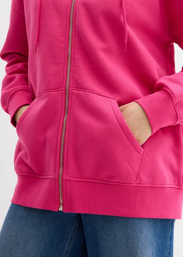 Felpa con zip e cappuccio, bonprix