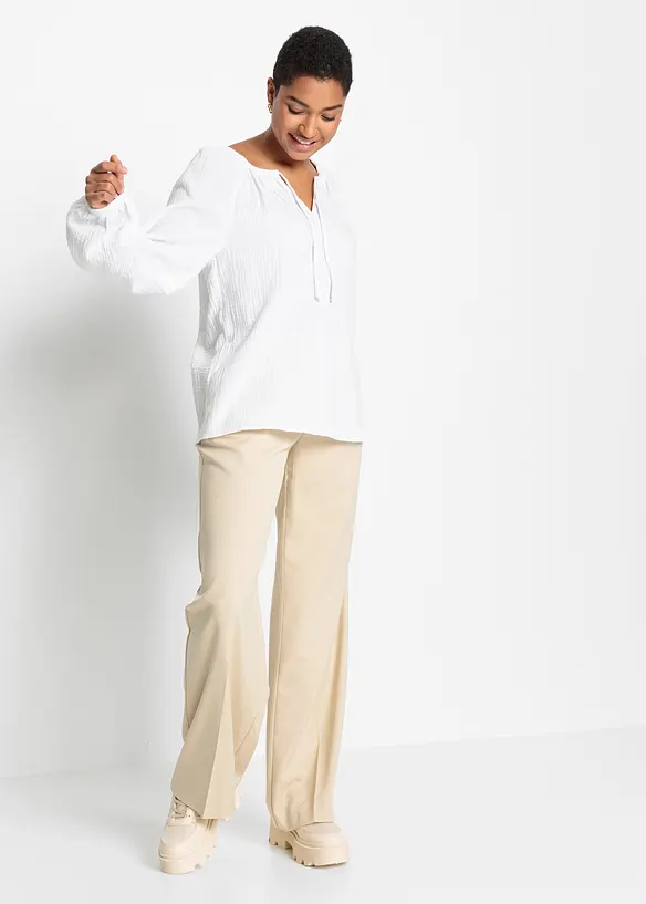 Blusa in mussola vaporosa, bonprix