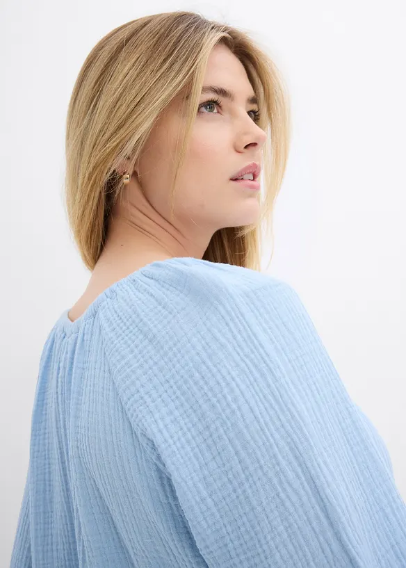 Blusa in mussola vaporosa, bonprix