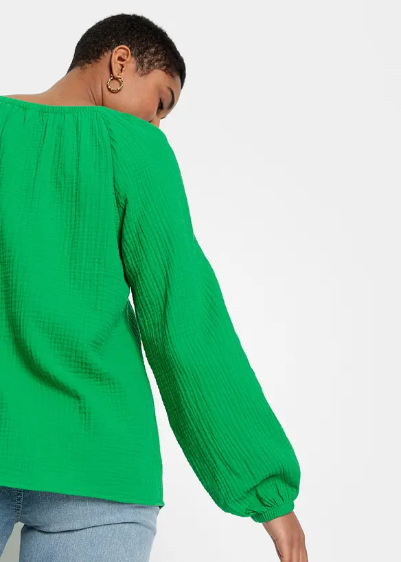 Blusa in mussola vaporosa, bonprix