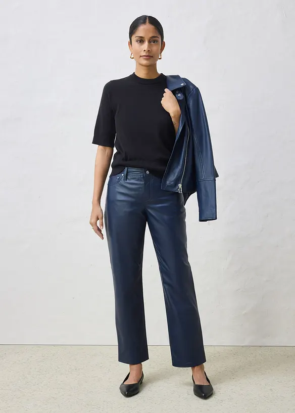 Pantaloni in nappa d'agnello, bonprix