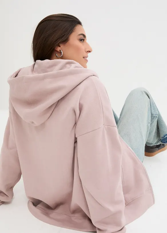 Felpa con zip e cappuccio, bonprix