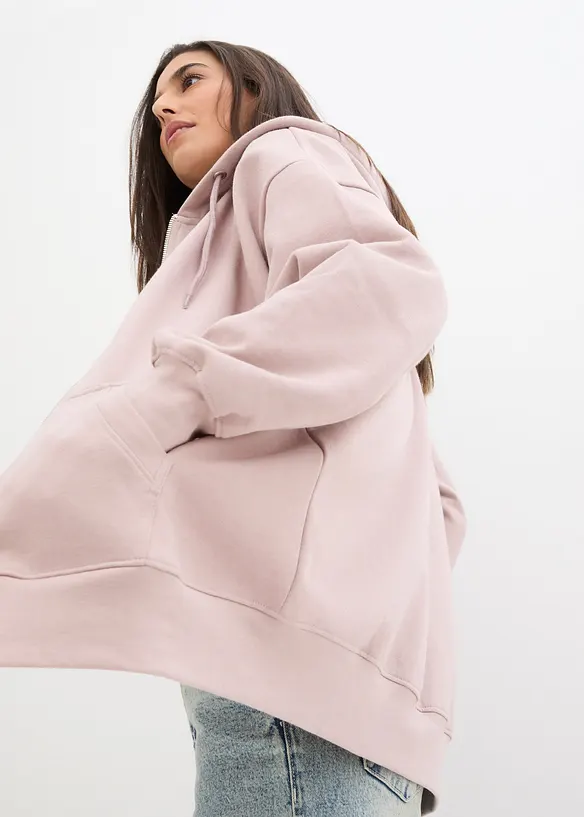 Felpa con zip e cappuccio, bonprix