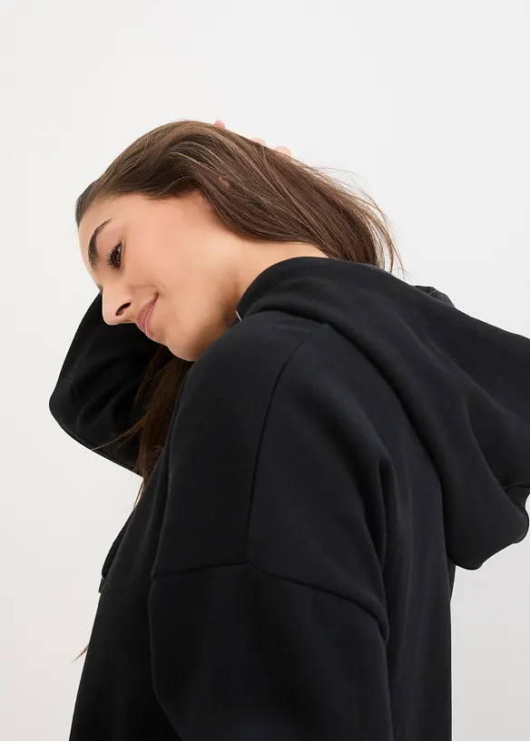 Felpa con zip e cappuccio, bonprix