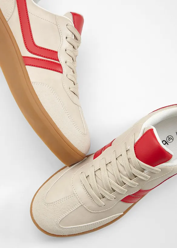 Sneaker con plateau in stile retr&ograve;, bonprix