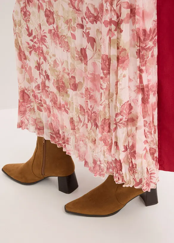 Gonna di chiffon con effetto crinkle, bonprix