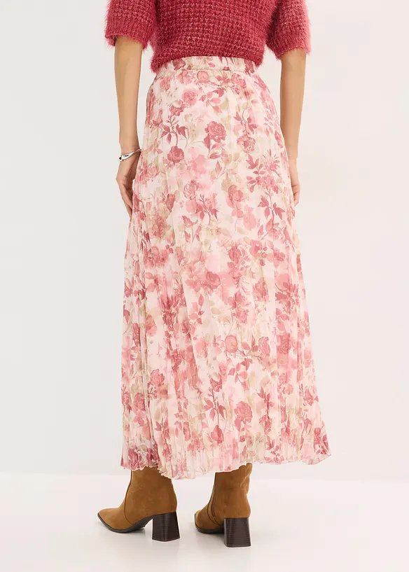 Gonna di chiffon con effetto crinkle, bonprix