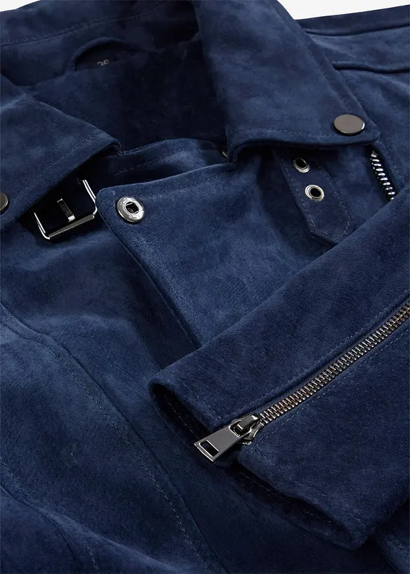 Giacca biker in pelle scamosciata, bonprix