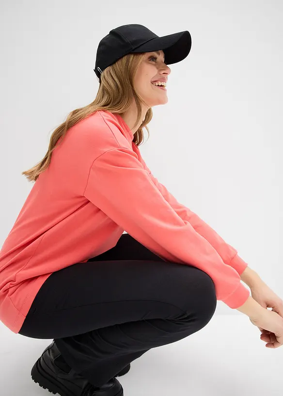 Felpa in misto cotone con orlo asimmetrico, bonprix