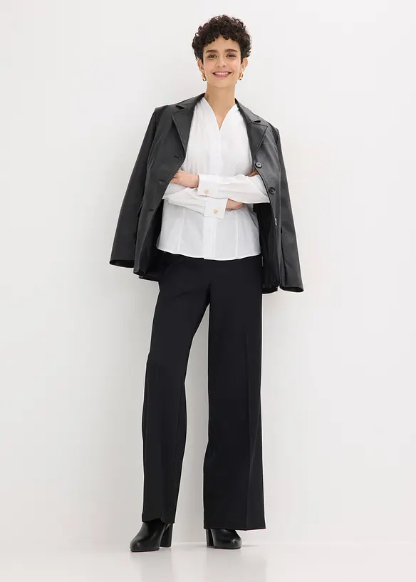 Camicetta in popeline con colletto dritto, bonprix